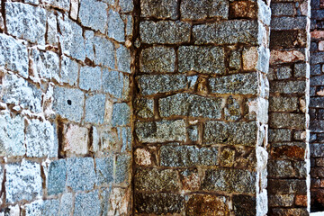 detail of granite wall from the north of Sardinia