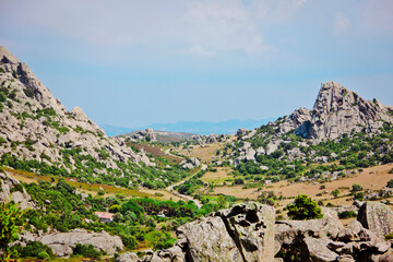 Fototapeta na wymiar panoramic view of the valley in the north of Sardinia