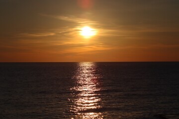 sunset over the sea