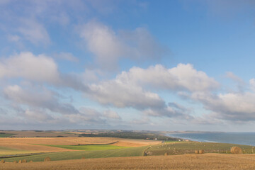 paysage des Deux Caps en France au bord de la Manche, un vaste parc naturel au bord de la mer