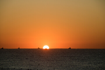 Fototapeta premium Paisaje del amanecer en la playa de Los Cabos