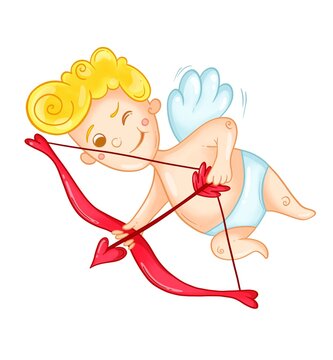 cupid with bow and arrow