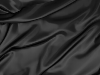 Abstract background luxury cloth. Smooth elegant black silk or satin