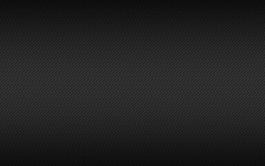 Black metal plate texture. Stainless steel background with black gradient and diagonal lines. Modern vector illustration