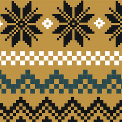 Nordic pattern illustration vector. New Year or winter design. Sweater ornaments for scandinavian pattern. Vector illustration.