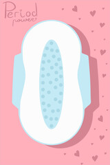 Menstrual sanitary napkin. vector illustration. Feminine hygiene concept