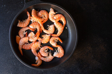 prawns fried shrimp spices delicious vegetarian portion on the table for healthy meal snack outdoor top view copy space for text food background rustic image pescetarian