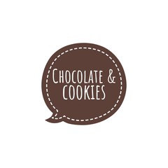 ''Chocolate and cookies'' Lettering