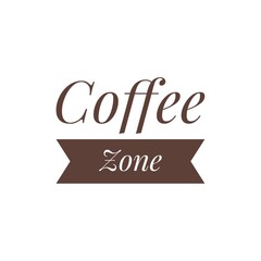 ''Coffee zone'' Lettering