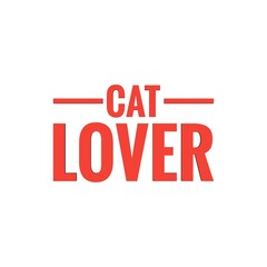 ''Cat lover'' Lettering