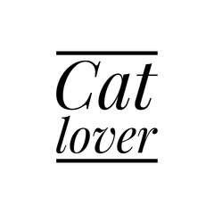 ''Cat lover'' Lettering