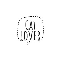 ''Cat lover'' Lettering