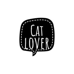''Cat lover'' Lettering