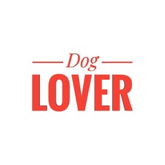 ''Dog lover'' Lettering