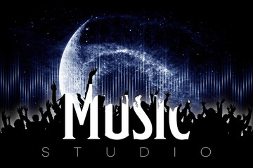 Music Studio DJ Speaker Background