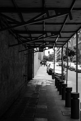Fotografía callejera en blanco y negro de la ciudad de México