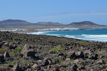view of the sea and vulcanos 