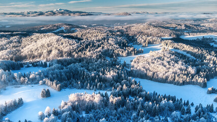 winter landscape in the mountains