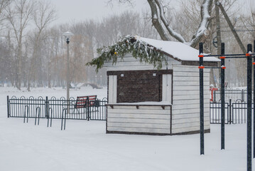 house in the snow