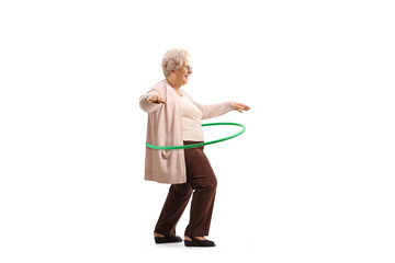 Grandma spinning hula hoop © Ljupco Smokovski