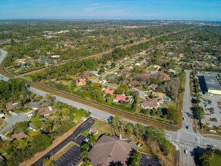 Fototapeta na wymiar Wellington Florida drone real estate photography