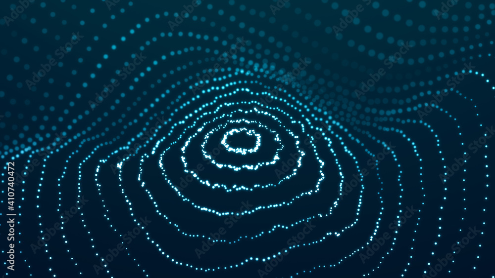 Poster digital technology background. big data visualization. technology and science. 3d rendering.