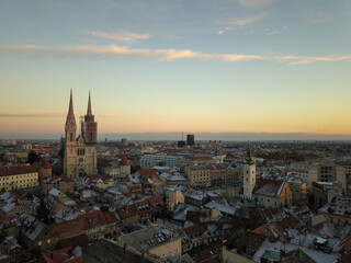 Naklejka premium Zagreb by Air