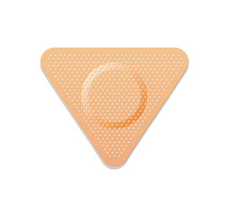 Medical plaster. Adhesive bandage or sticking plaster. Medical band aids protection patch for first aid. Protection and care. Vector cartoon plaster on white background