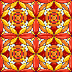 Obraz na płótnie Canvas Ceramic tile pattern. Decorative abstract background. Traditional ornate mexican talavera, portuguese azulejo or spanish majolica
