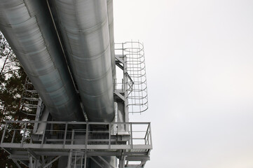 Fototapeta premium the pipeline.close-up, bottom view