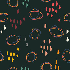Simple circle doodle repeat pattern design