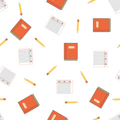 Stationery doodle repeat pattern design