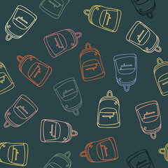 Simple bag doodle repeat pattern design