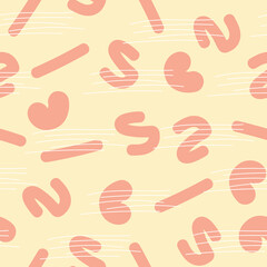 Cute abstract shape repeat pattern design