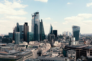 Fototapeta na wymiar urban landscape of a group of skyscrapers
