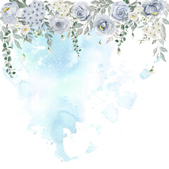 Watercolor flower artwork illustration background