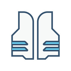 High-visibility clothing or hi-viz vector icon. That safety uniform or personal protective equipment (PPE) with reflector light green, yellow or orange. For protection life worker in construction etc.