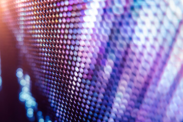 CloseUp LED blurred screen. LED soft focus background. abstract background ideal for design.