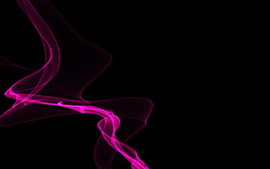 Dark abstract background with a glowing abstract waves