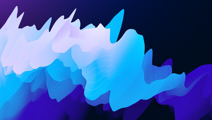 Artistic colorful abstract wave background with royal blue, moderate pink and very dark magenta colors. can be used as texture, background or wallpaper.