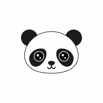 recommend clip art: Cute panda in the doodle style. Vector illustration for children. Stickers and cards with animals.
