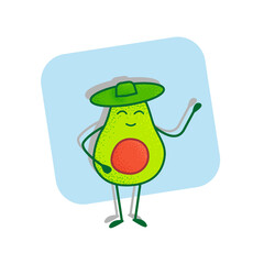 illustration of avocado