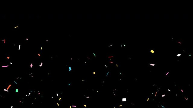 4K Falling Confetti Animation with QuickTime Alpha Channel Prores 4444.