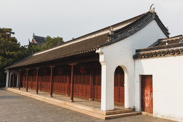Traditional building Confucius temple in Shanghai