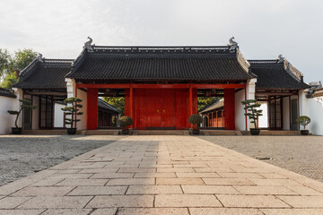 Fototapeta premium Entrance gate to Confucius temple in Shanghai