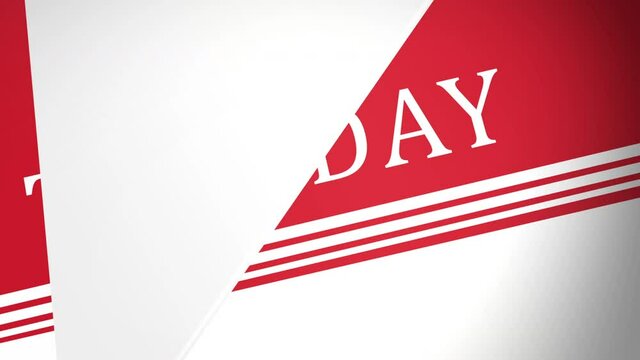 Days Page Turn to Happy Birthday Animation