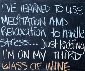 Meditation, relaxation and wine