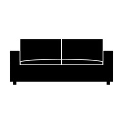 Sofa icon on white.