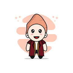 Cute lawyer character wearing yam costume