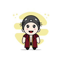 Cute lawyer character wearing seals costume.